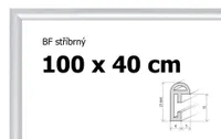 BFHM Plastový rám na puzzle 100x40cm - stříbrný