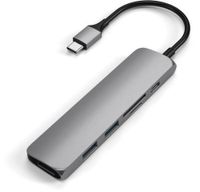 Satechi Type-C USB Passthrough HDMI Hub V2 - Space Gray (Grau)