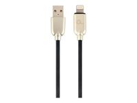 Cablexpert CC-USB2R-AMLM-1M, 1 m, USB A, Lightning, Männlich, Männlich, Schwarz