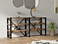 Skye Decor, Milas, Bücherregale, Nussbaum, 133,2 x 65 x 32,1 cm