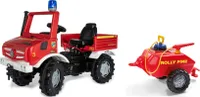 Rolly Toys Fire Unimog Feuerwehr Edition 2020 mit Anhänger Tretauto 3 ü 8 Jahre