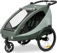 Hauck 2in1 Fahrradanhänger Dryk Duo Plus für 2 Kinder (bis OneSize