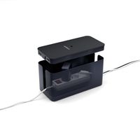 ACROPAQ- Kabelbox - Kabel Management - Klein - Stilvolles Design - Schwarz
