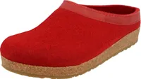 Haflinger Damen Pantoffel Hausschuh Grizzly Torben Wollfilz 713001, Größe:41 EU, Farbe:Rot