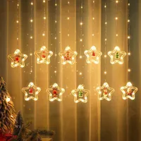 Innendekoration, Fensterdekoration, Christbaumschmuck, (Warmweißer fünfzackiger Stern)