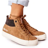 BUTY TRAMPKI damskie BIG STAR II274145 wysokie za kostkę 39 brązowy r.39