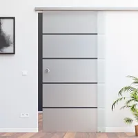 Glas Schiebetür Glasschiebetür AMOD SoftStop 1025 x 2050 mm (SlimLine Komplett Set) Design/Nachbildung P1, inkl. Griffmuschel BP1-1025-AS
