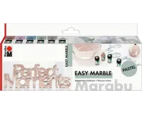 Marabu Marmorierfarbe "easy marble" Set PASTELL Inhalt: 6 x 15 ml