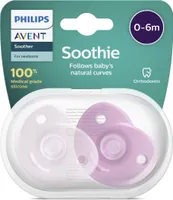 Philips Avent Soothie – BPA-freier Schnuller für Babys von 0 bis 6 Monaten, rosa/hellrosa (Modell SCF099/22)