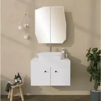 Skye Decor, Quartz Cabinet - White, Badezimmerschrank, Weiß, 100 % Hartfaserplatte, 12 x 50 x 45 cm