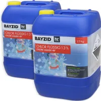 2x25 kg BAYZID® Flüssigchlor 13% zur effektiven Pool Desinfektion