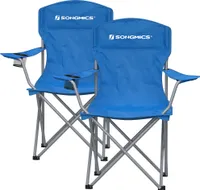 SONGMICS Campingstuhl Klappstuhl, 2er Set, bis 150 kg belastbar