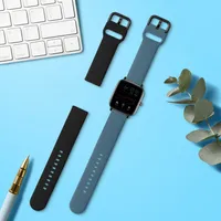 kwmobile 2x Sportarmband kompatibel mit Huami Amazfit GTS 4 Mini / GTS 2 Mini Armband - Fitnesstracker Band Set aus TPU Silikon