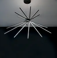 LUCE Design Shanghai LED Pendelleuchte 8fach Neutralweiss 50W schwarz