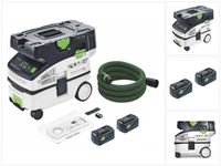 Festool CTLC MINI I-Basic Akku Absaugmobil 36 V ( 2x 18 V ) Staubkl. L + 2x Akku 5,0 Ah - ohne Ladegerät