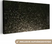 OneMillionCanvasses® - Plátna - Třpytky - Abstraktní - Černá, nástěnné umění, nástěnné dekorace Obývací pokoj, 40x20cm