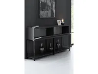 Skye Decor, Lord - Anthracite, Black, Wohnzimmerschränke, Anthrazit, 150 x 80 x 30 cm