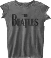 The Beatles - T-Shirt Logo für Damen RO610 (XXL) (Anthrazit)
