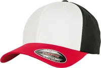 FLEXFIT 6277TT | 3-Tone Flexfit Cap - Farbe: Red/White/Black - Größe: S/M