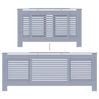 vidaXL Osłona grzejnika MDF szara 205 cm