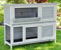 Kleintierstall Bommel 122 x 50 x 101 cm grau