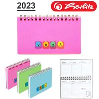 Herlitz Schreibtischkalender Mini Protect 2023, Jahr / Farbe:2023 / pink