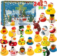 Adventskalender 2023,24 Stk Gummienten Gelbe Ente Spielzeug für Jungen,Mädchen,Kinder,Weihnachten Advent Calendar Weihnachtsgeschenk