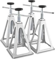 VEVOR 4-tlg. Stapel-Wagenheber Rangierwagenheber 2,72 t Jeder Heber, Heber Ständer Autoheber 280–435 mm Höhenbereich, Wohnmobil Stützanhänger Wagenheber Silber, Wohnmobil-Stabilisierungsstützen