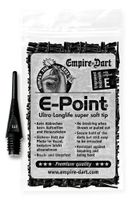 22292 schwarz E-Point 1/4" 100 Stück lang Empire Dart Softdartspitzen 