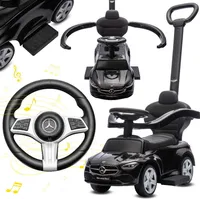 COIL Rutschauto mit der Schiebestange, Schiebeauto, Mercedes AMG C63, Kinderrutsche, Fahrzeug mit Rutsche, Schiebefahrt, ab 12 Monaten, Schwarz