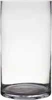 Dekoglas, Vase ZYLINDER COLD CUT H. 45cm D. 25cm transparent rund Glas Hakbijl
