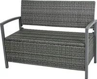 Garden Pleasure zahradní lavička Ferrara 970303 tmavě šedý plast 117,0 cm