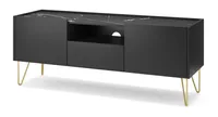 AX LIVING TV Lowboard Schwarz Acalia RTV144 144 cm Modern in Schwarz