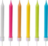 Party Zubehör Geburtstagskerzen 10 Stück bunt