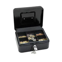 Geldkassette abschließbar mit Zahlenschloss, HMF 20017-02, 25 x 18 x 8,5  cm, Schwarz