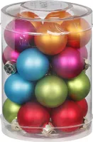 Weihnachtskugeln Glas 3cm Mille Fiori, 20 Stück