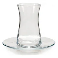 Pasabahce Heybeli Teeglas Set 12 Teilig mit Untertassen