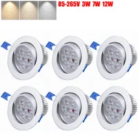 6Pc 7W Led Einbauleuchten Küchenlampen Warmweiss 230V Schranklampen Vitrineleuchten Rund Hohe Helligkeit Led Spots Strahler Einbaustrahler, Warmweiß