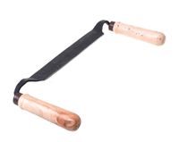 Aqbau® Zugmesser gerade 34cm Ziehmesser für Holz gerade Wagnermesser mit Holzheft