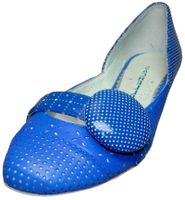 Sachelle Ballerinas Soft Leder blau, Groesse:41.0