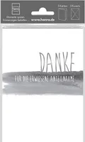 Trauer-Danksagungen - Trauer-Dank - Beutel mit 5 Trauer-Danksagungskar