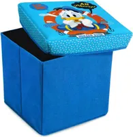 Sitzkiste mit Deckel Donald Duck 30x30x30cm bis 85 kg Sitzwürfel Aufbewahrung