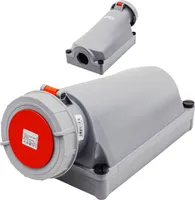 CEE Wandsteckdose 125A 5-polig 400V IP67 Starkstrom Wasserdicht