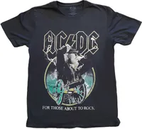 AC/DC - Tričko s nápisom "For Those About To Rock" pre mužov RO4789 (M) (Schwarz)