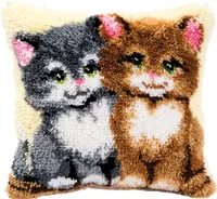 Vervaco KK3528 Knüpfkissen Katzen