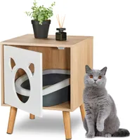 relaxdays Katzenschrank mit aufklappbarer Tür