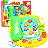 MalPlay Babyhandy Tiermotiv | Smartphone Freunde | Spielzeughandy | Licht + Geräuche + Musik | Handy für Kinder ab 3 Jahren
