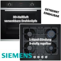HERDSET Siemens Einbau-Backofen mit Gas-Kochfeld - autark 60 cm Teleskopauszug NEU