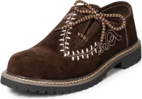 PAULGOS Trachtenschuhe Echt Leder Haferlschuhe Haferl Stickerei in 4 Farben Gr. 39-47