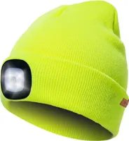 Trizand 22664 Czapka zimowa z latarką - żółta